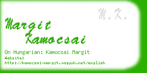 margit kamocsai business card